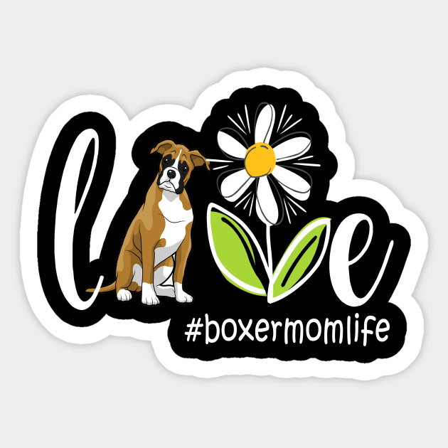 Boxer Mom - Boxer Mom Life Mom Funny Boxer Dog Sticker by peskybeater